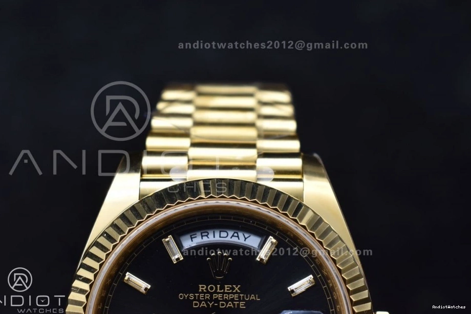 ARF Bracelet VR3255 President Black Weight) Crystal (Gain Best Date Day YG 1:1 Soft 228238 40 On Dial 656 Edition 0124